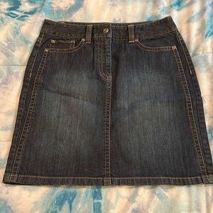 Ann Taylor Dark Denim Skirt